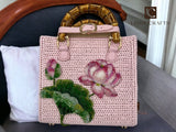 Customized Square Bag - Lotus Flower - Made to order