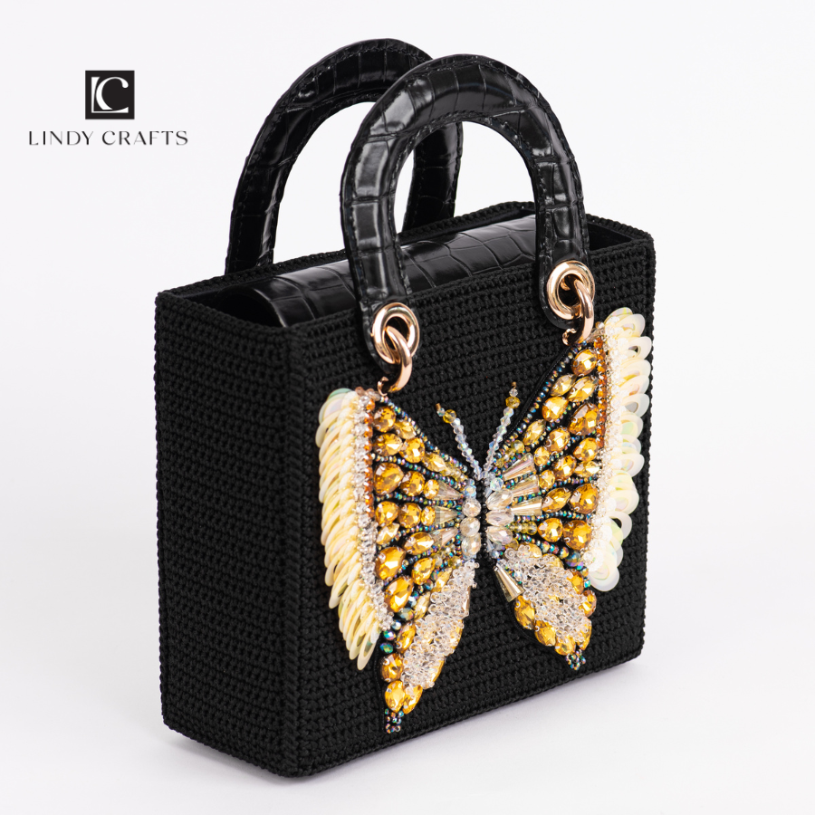 Butterfly Gold Handbag - Made to order