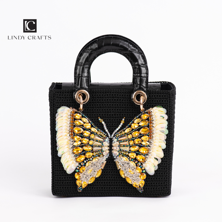 Butterfly Gold Handbag - Made to order