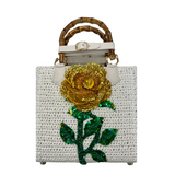 Rose Hand Bag in Yellow - White Edition