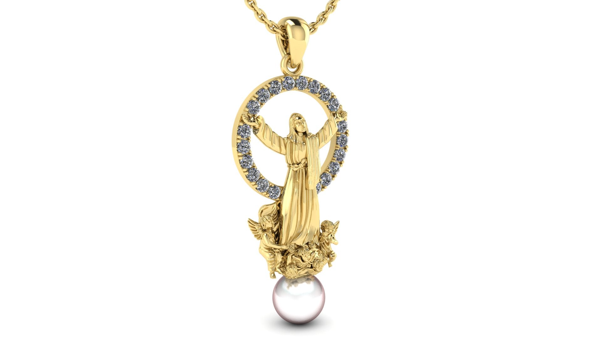 Our Lady of the Assumption Necklace – 18K Gold Plated