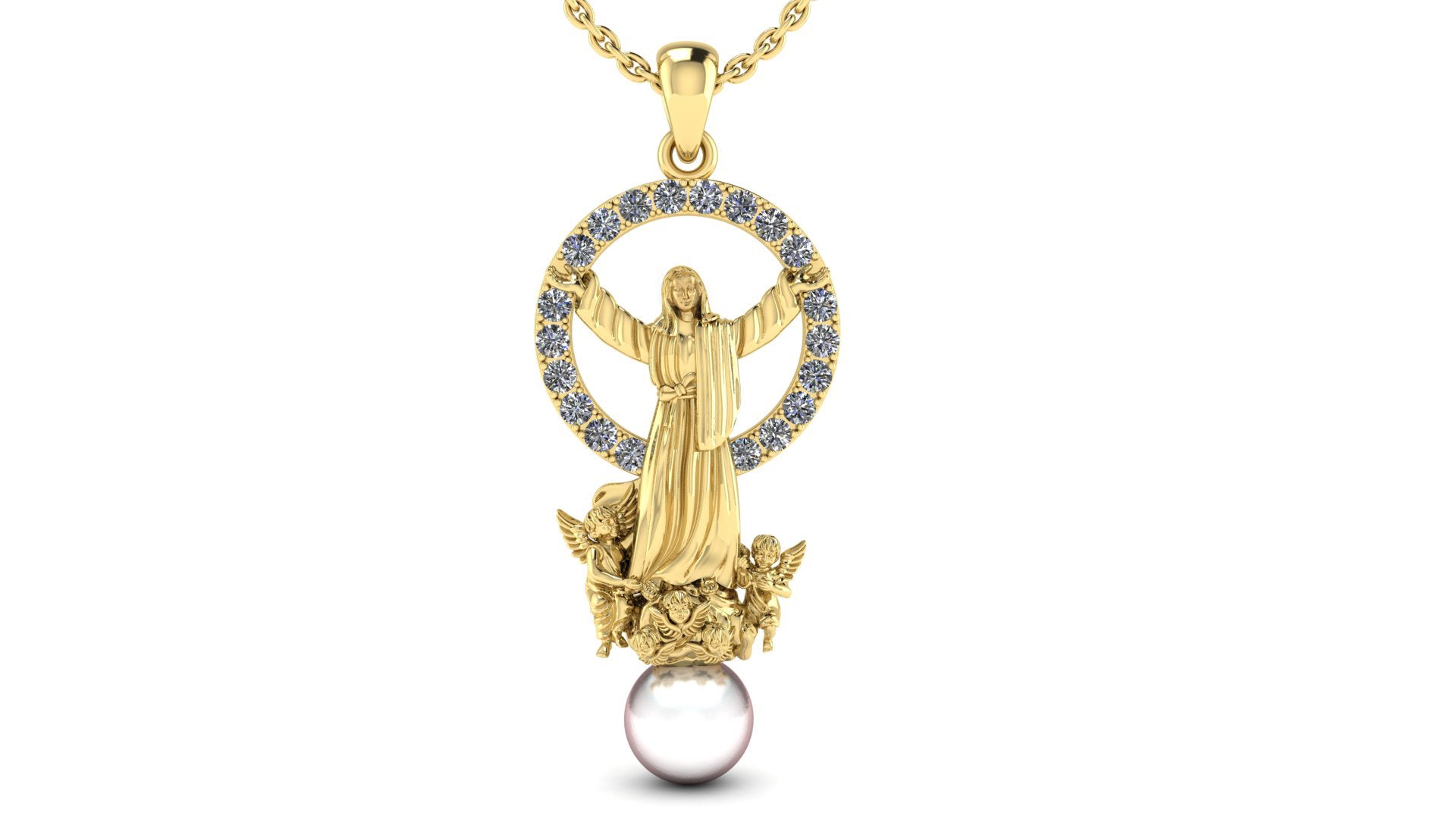 Our Lady of the Assumption Necklace – 18K Gold Plated