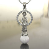 Our Lady of La Vang Necklace – Rhodium Plated Sterling Silver