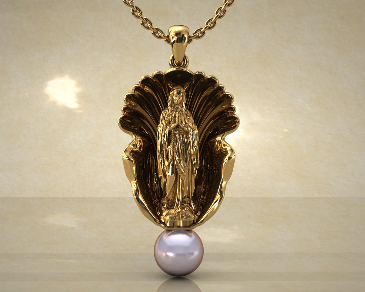Our Lady of Guadalupe Necklace – 18K Gold Plated