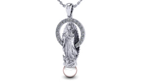Our Lady of Guadalupe Necklace – Rhodium Plated Silver