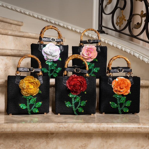 Rose Hand Bag in Red