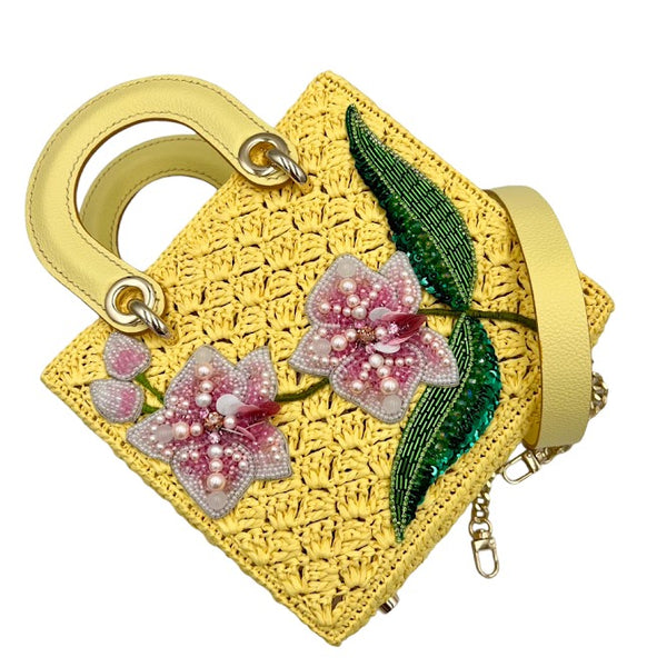 Customized Square Bag - Pink Orchid - Made to order