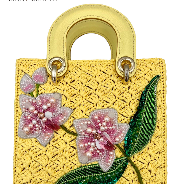 Customized Square Bag - Pink Orchid - Made to order