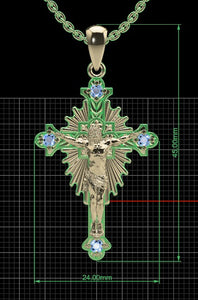 Jesus Crucifix Cross Necklace – Rhodium Plated Silver
