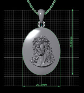 Crown of Thorns Crucifix Necklace – 18K Gold Plated