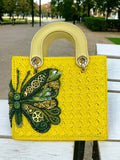 Square Craft Yarn Handbag - Butterfly Handbag