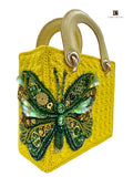 Square Craft Yarn Handbag - Butterfly Handbag