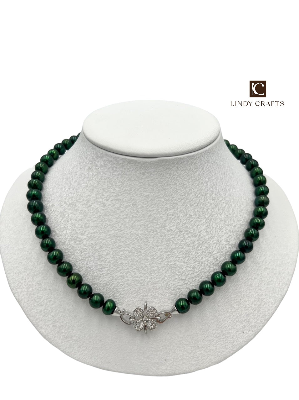 Moss Green Pearl Necklace