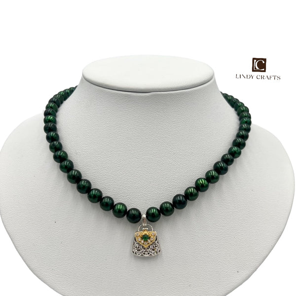 Lucky Jade and Pearl Necklace