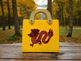 Dragonstone Square Bag in Yellow - Red