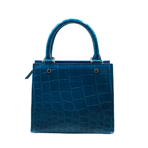 Lindy Croc Couture Elegancy Handbag in Elegant Blue