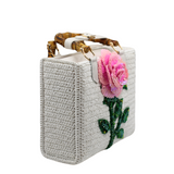 Rose Hand Bag in Pink - White Edition