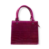 Lindy Croc Couture Elegancy Handbag in Striking Red