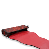 Lindy Croc Couture Pamina Clutch in Red