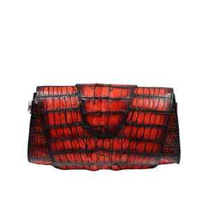 Lindy Croc Couture Pamina Clutch in Red