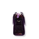 Lindy Croc Couture Elegancy Handbag in Royal Purple