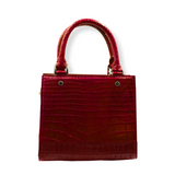 Lindy Croc Couture Elegancy Handbag in Elegant Blue