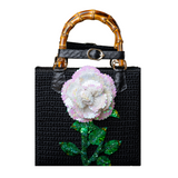 Rose Hand Bag in White