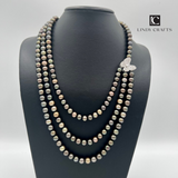 Pearl Jewelry Three-Strand Freshwater Pearl Necklace for Womens - Made to order