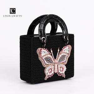 Freshwater pearl butterfly handbag - Made to order