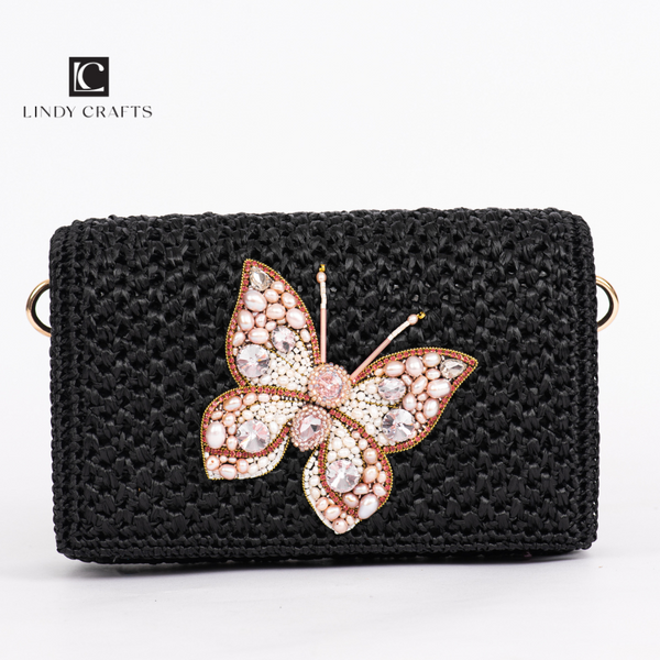 Pink Butterfly Clutch
