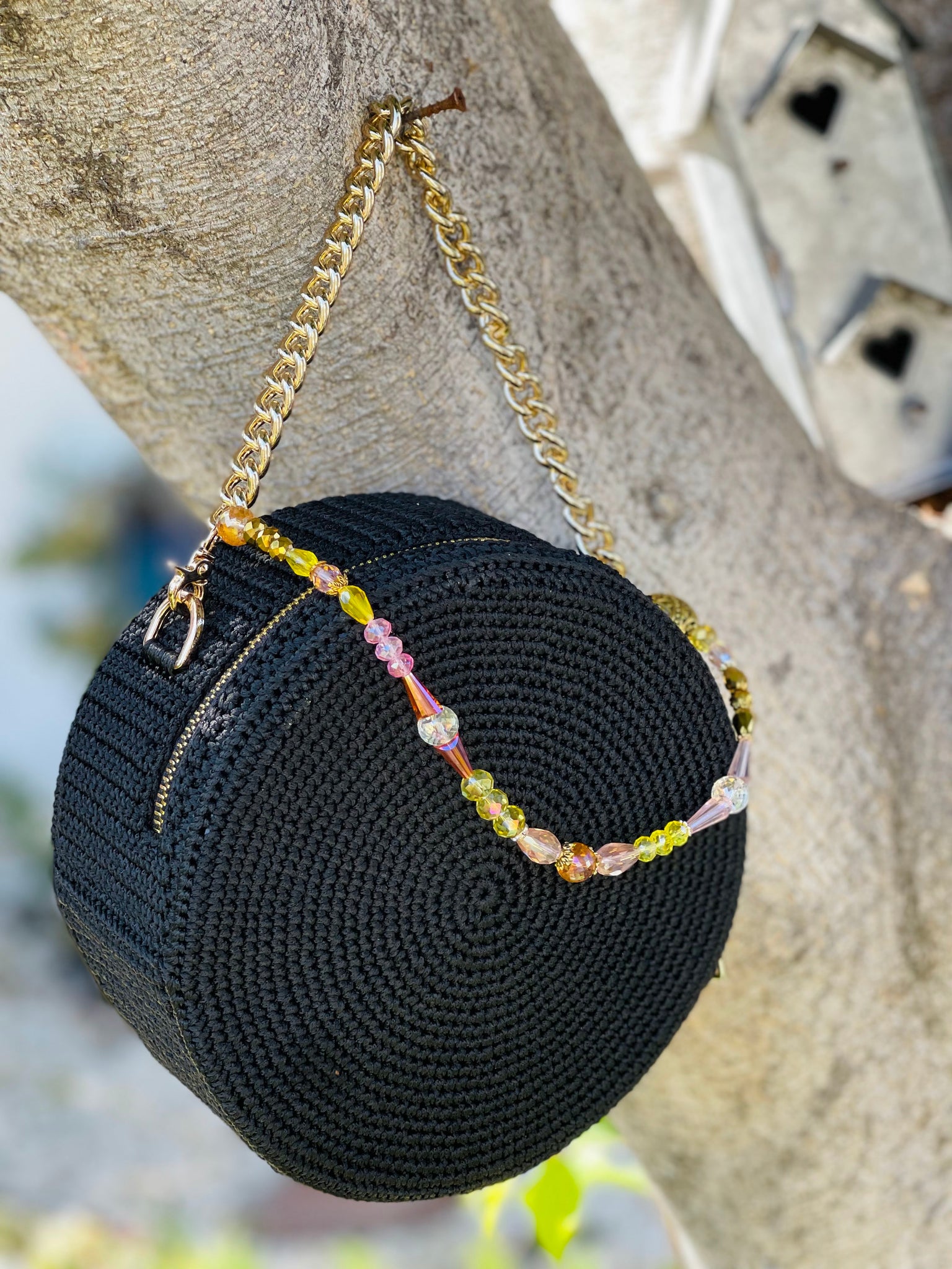Round Craft Yarn Handbag - MADE TO ODER