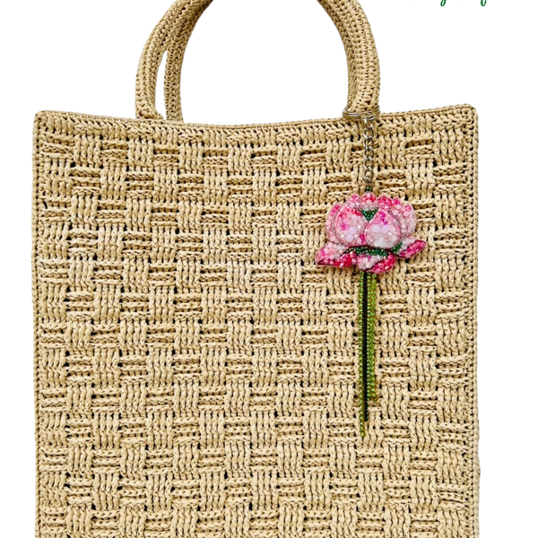 Customize Crochet Bag - Palm Leaf Natural Fiber Bag - MADE TO ORDER
