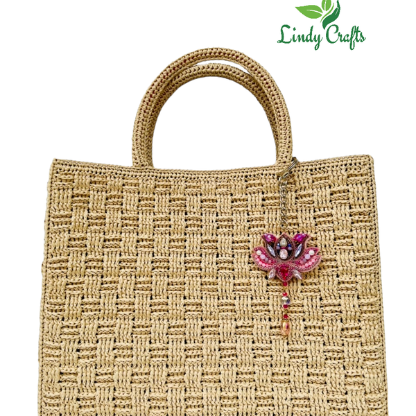Customize Crochet Bag - Palm Leaf Natural Fiber Bag - MADE TO ORDER